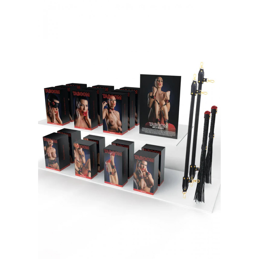  - Флогер Taboom Wild Roses Whip з декоративною трояндою на рукоятці 4