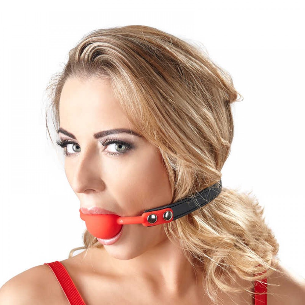 БДСМ игрушки - Кляп Bad Kitty RED Gag Silicone 1