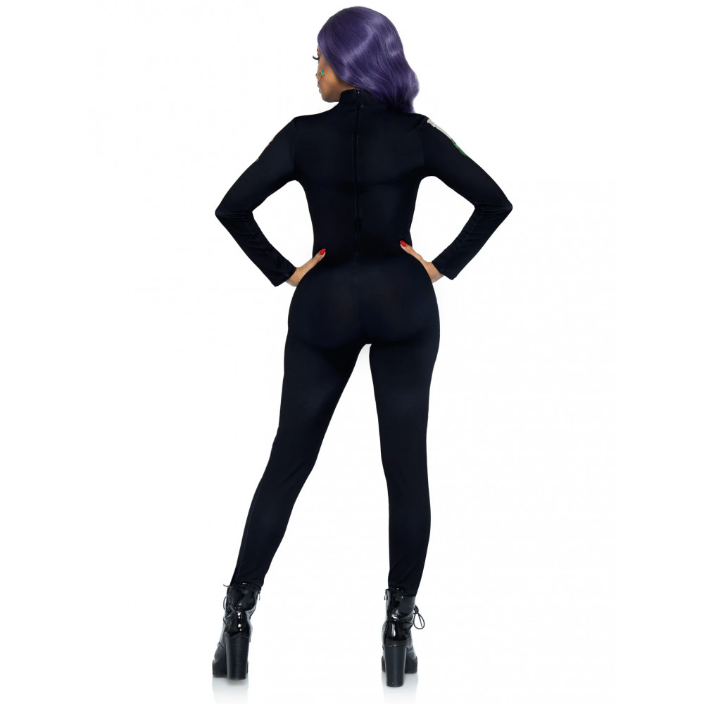 Разное - Комбинезон скелет с цветочным принтом Leg Avenue Floral skeleton catsuit M 6