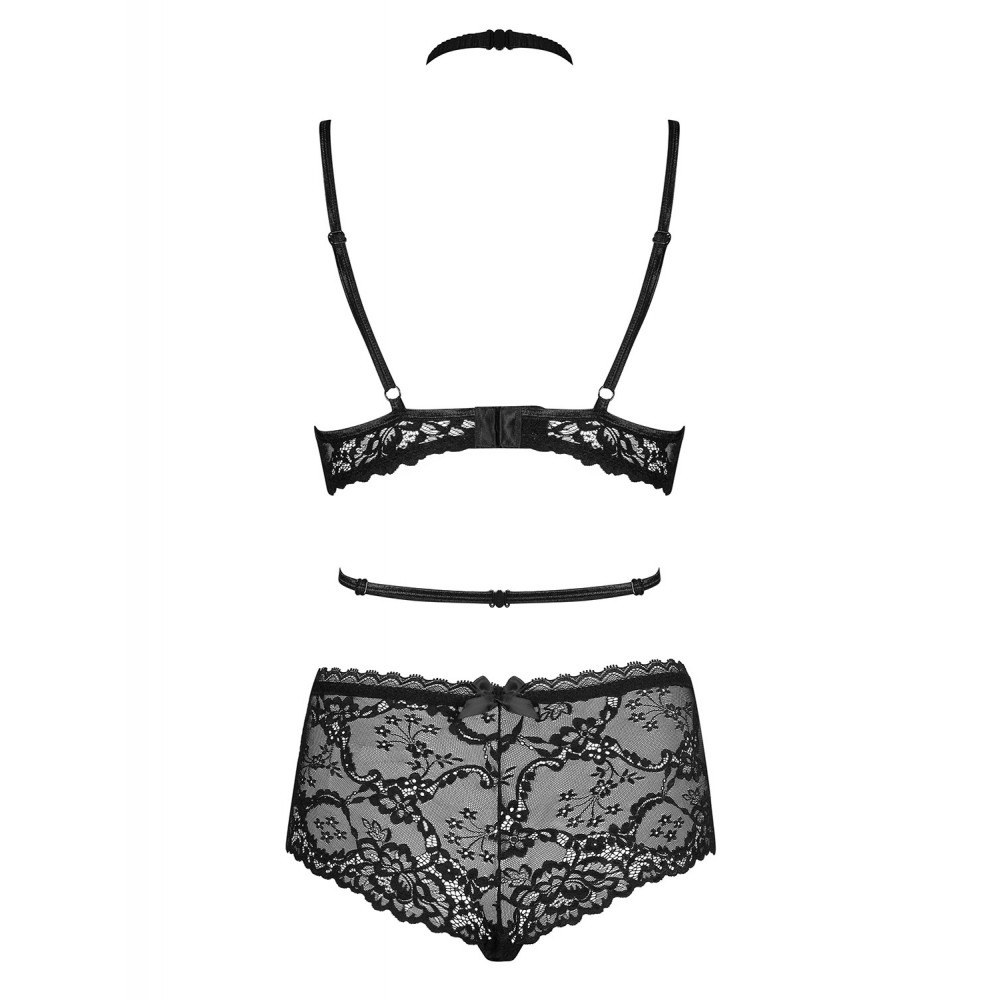 Разное - Комплект кружевного белья Obsessive RAQUELIA с чокером, черный, L/XL 3