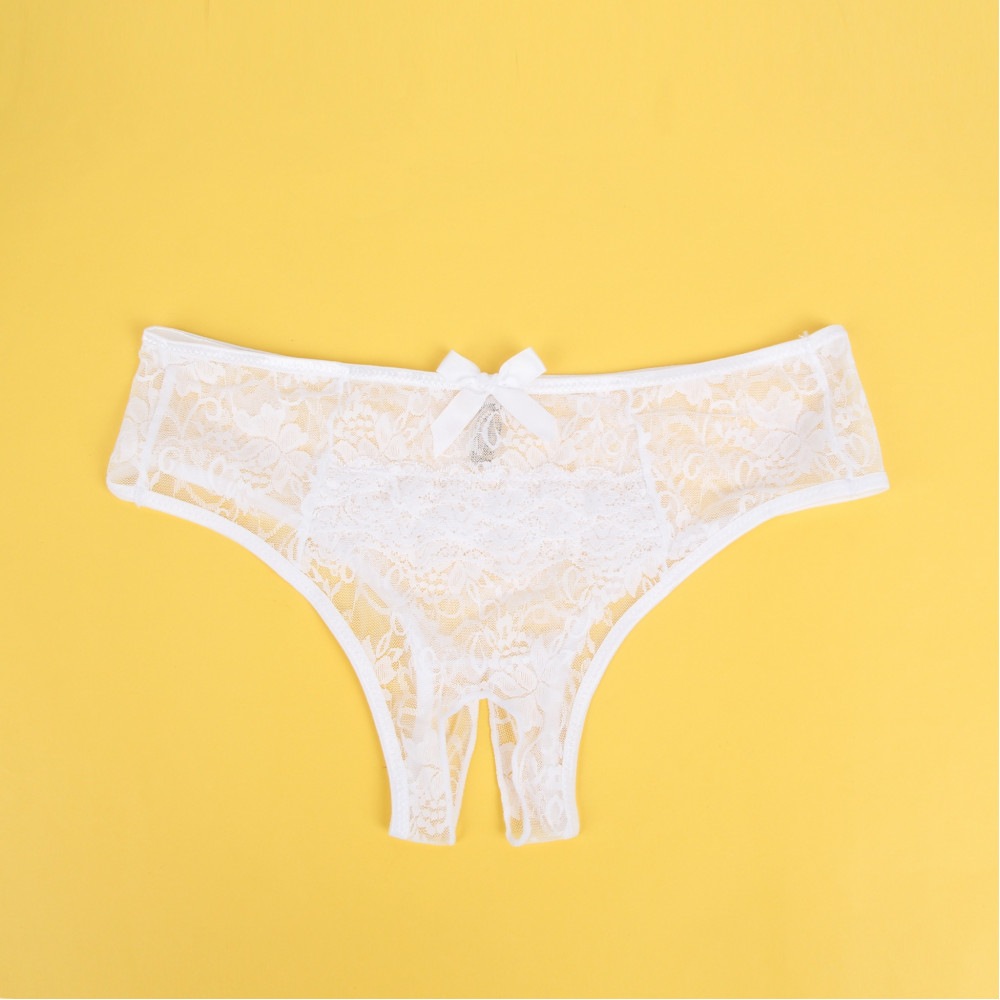 Різне - Мереживні труси з доступом Star Night, білі, M 3