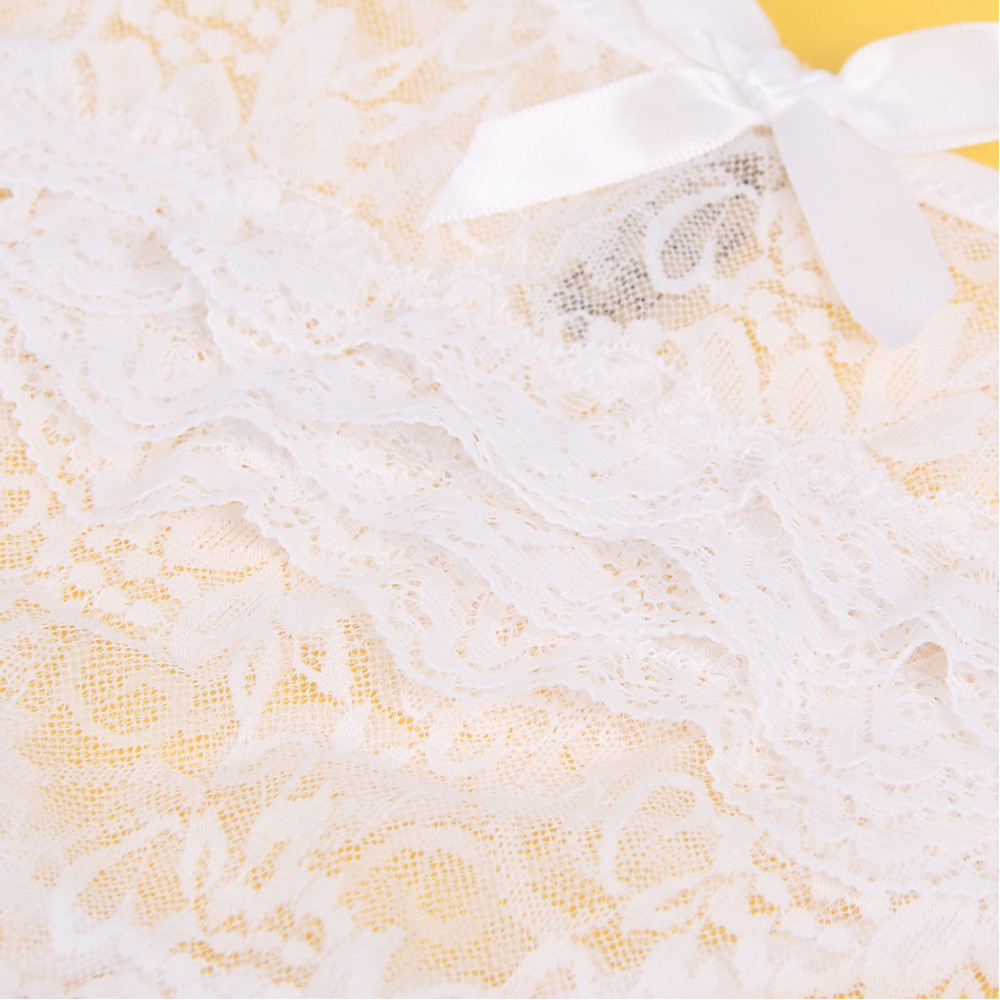 Різне - Мереживні труси з доступом Star Night, білі, M 6