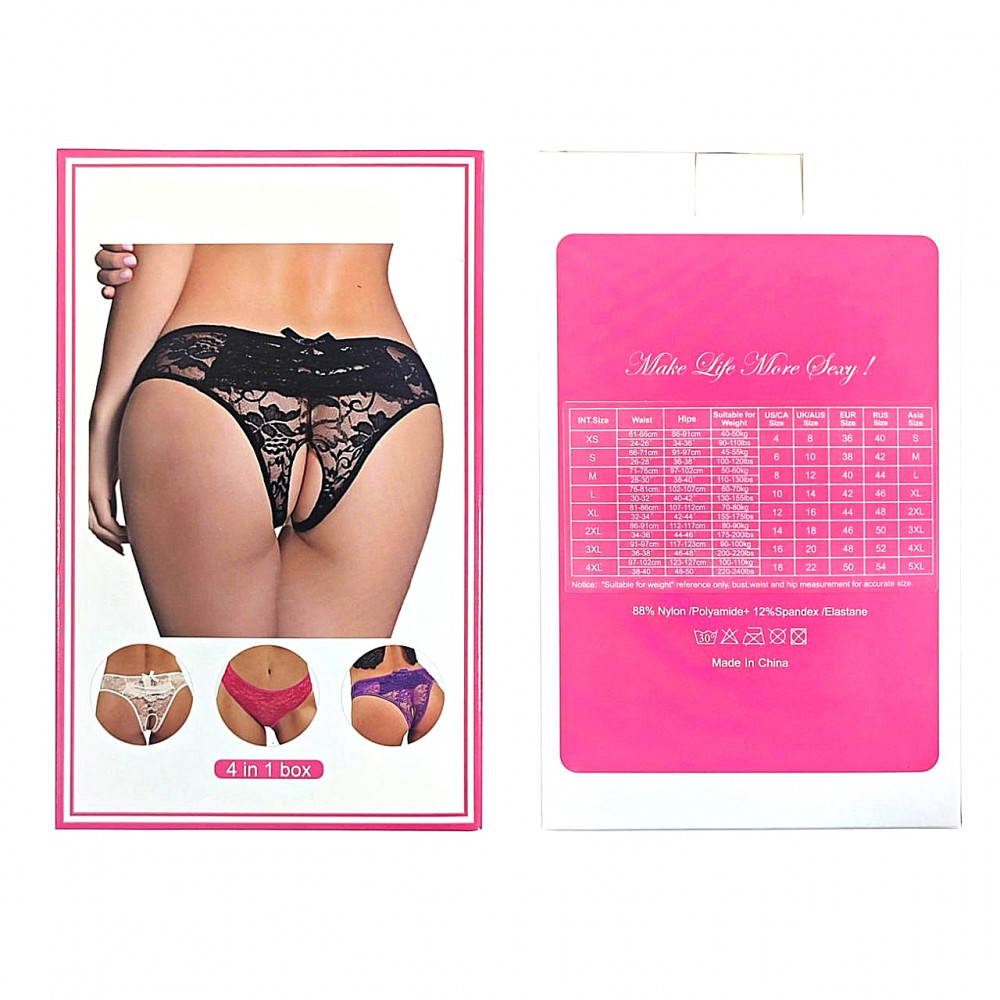 Різне - Мереживні труси з доступом Star Night, білі, M 7