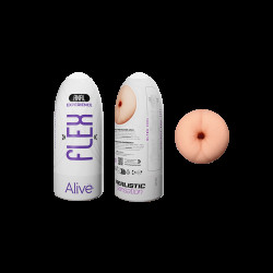 Мастурбатор-анус в колбе Alive Flex Anal M бежевый, 16 х 6.5 см