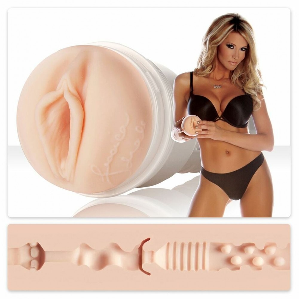 Секс игрушки - Мастурбатор вагина в колбе, киберкожа Fleshlight Jessica Drake, бежевый