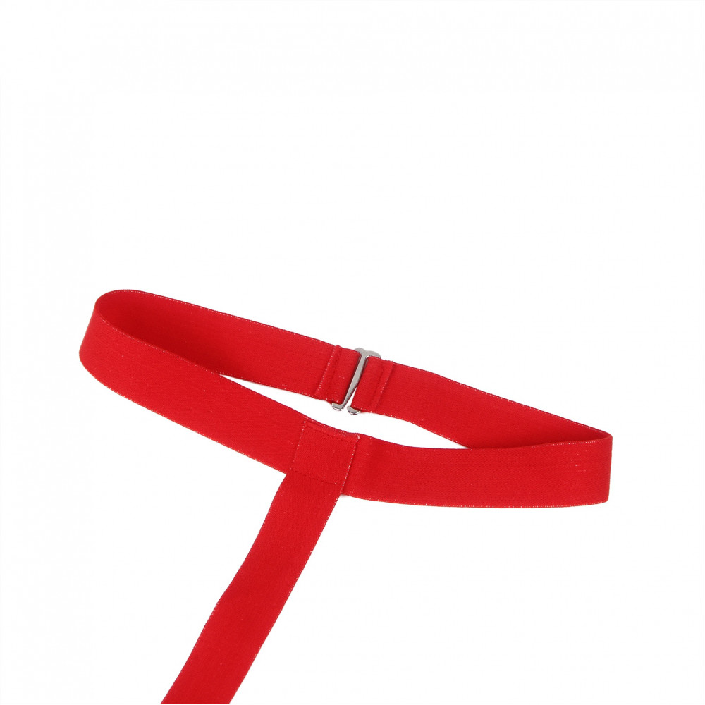 Різне - Чоловічі труси з портупеєю та чокером Star Night червоний-чорний, S 8