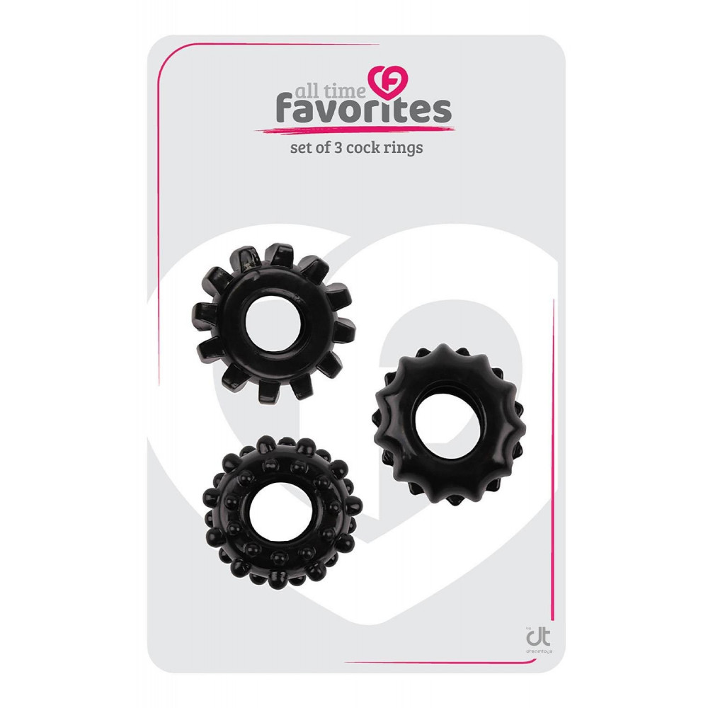 Эрекционные кольца без вибрации - Набор эрекционных колец ALL TIME FAVORITES COCKRINGS