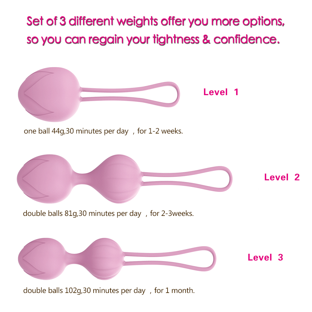 Вагинальные шарики и тренажеры - Набор вагинальных шариков Every Night Toys Wendy, 3 шт, сиреневый 5