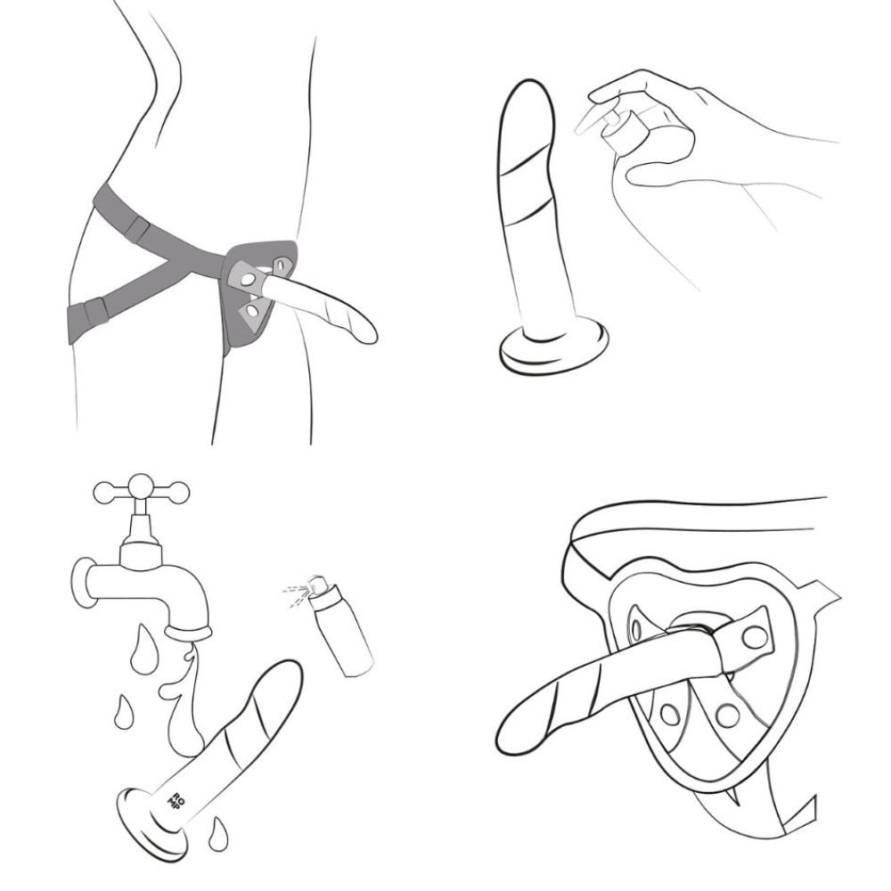 Різне - Насадка-фалоімітатор для страпону ROMP Dizi колір градієнт: від червоного до оранжевого 8