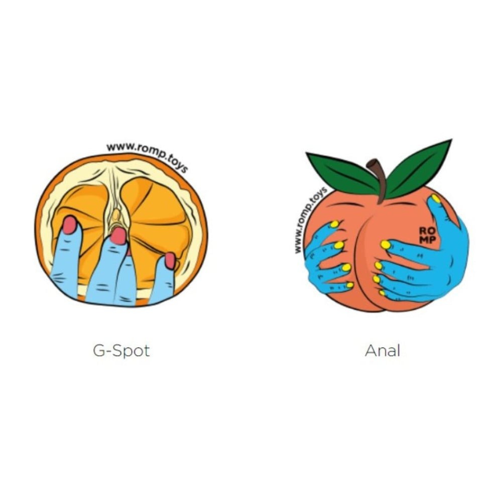 Різне - Насадка-фалоімітатор для страпону ROMP Dizi колір градієнт: від червоного до оранжевого 12