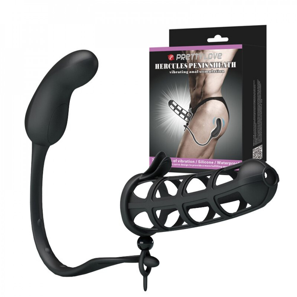Різне - Насадка з вібрацією і анальним стимулятором Hercules BI-026231