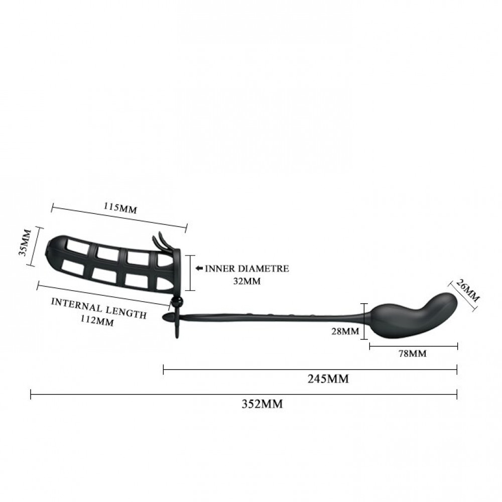 Різне - Насадка з вібрацією і анальним стимулятором Hercules BI-026231 8