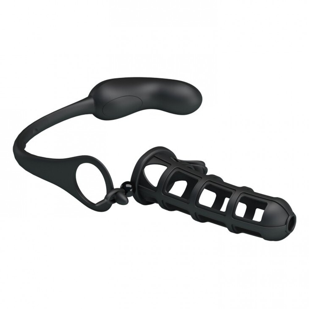 Різне - Насадка з вібрацією і анальним стимулятором Hercules BI-026231 5