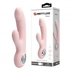 Перезаряжаемый вибратор с клиторальным стимулятором PRETTY LOVE 