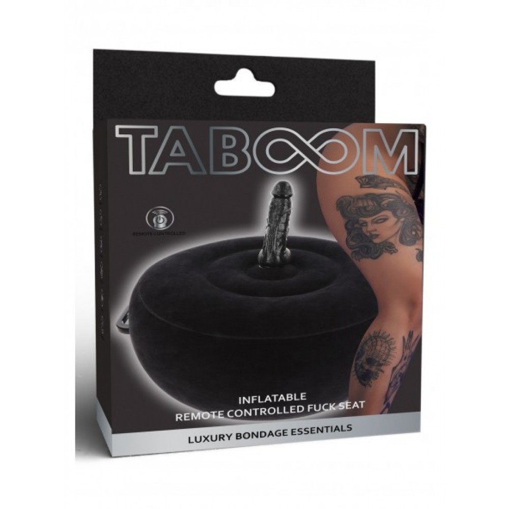 Секс игрушки - Подушка для секса с реалистичным вибратором Taboom с дистанционным пультом, черная 1
