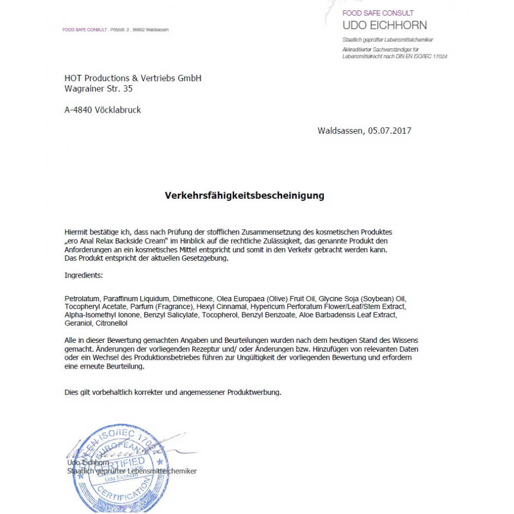 Разное - Расслабляющий анальный крем ERO Backside Anal Relax Cream, 50 мл 2