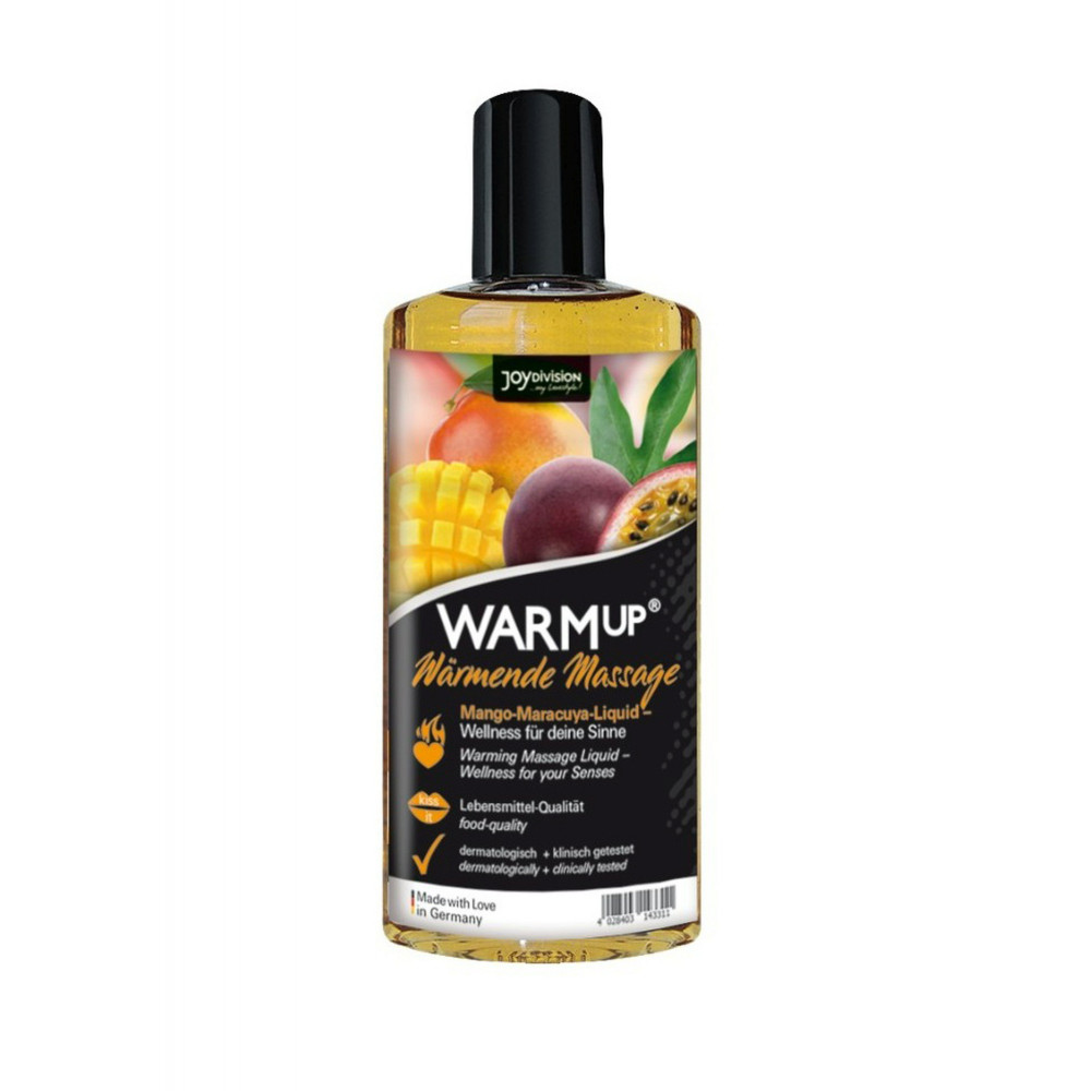Массажные масла - Съедобное масссажное масло с разогревающим эффектом WARMup Mango Maracuya 150 мл