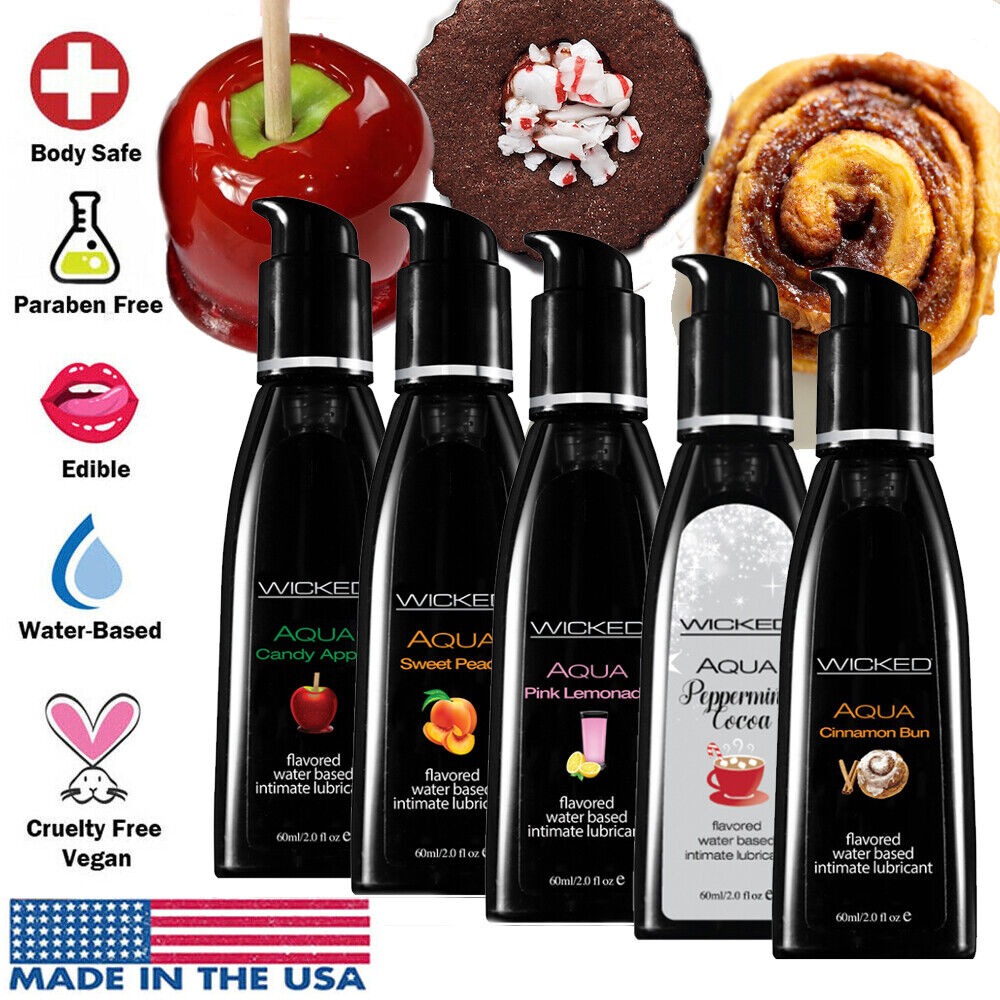 Різне - Їстівний лубрикант WICKED AQUA Sweet Peach зі смаком персика, 60 мл 2