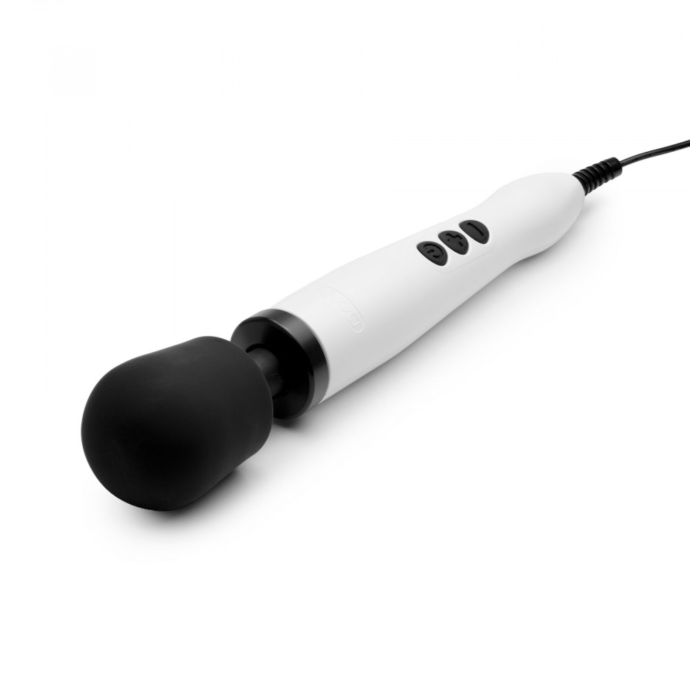 Для LGBTQ+ - Вібромасажер DOXY Original White, дуже потужний, живлення 220В, пульсівні вібрації 1