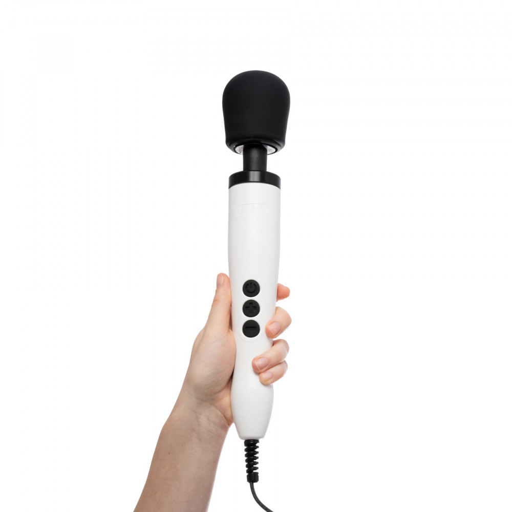 Для LGBTQ+ - Вібромасажер DOXY Original White, дуже потужний, живлення 220В, пульсівні вібрації 4