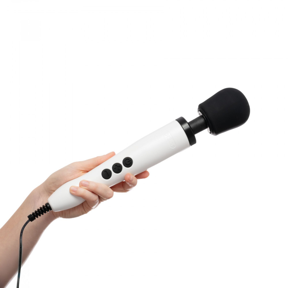 Для LGBTQ+ - Вібромасажер DOXY Original White, дуже потужний, живлення 220В, пульсівні вібрації 5