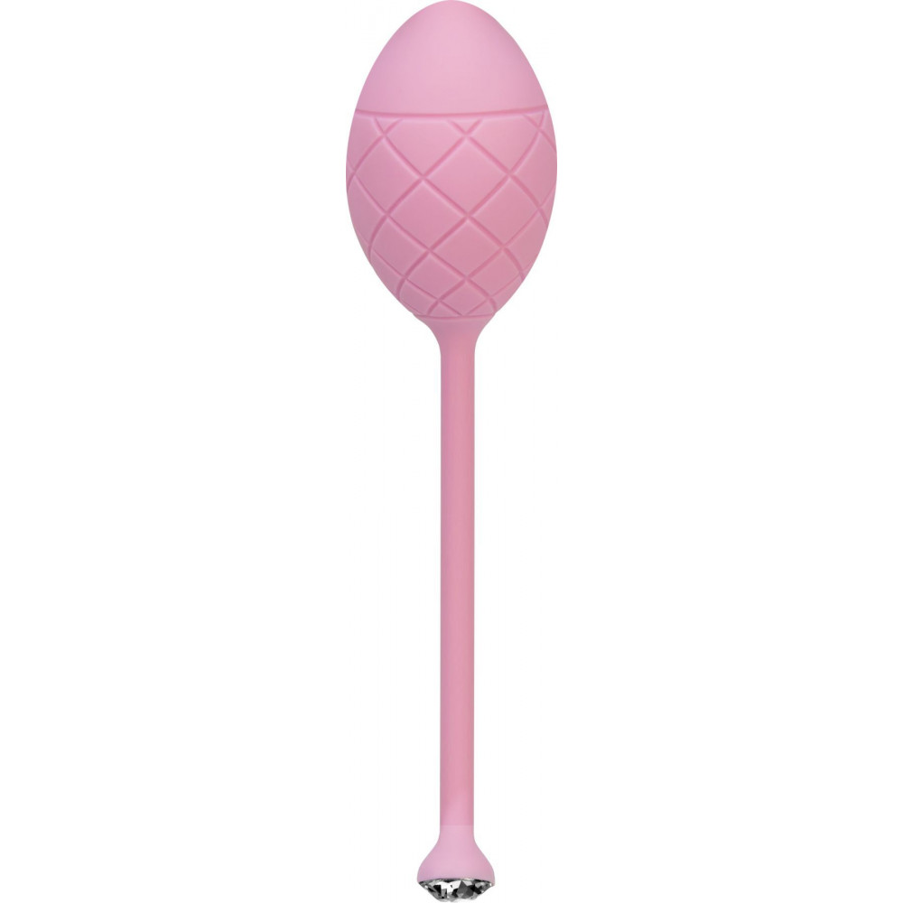 Вагинальные шарики - Роскошные вагинальные шарики PILLOW TALK - Frisky Pink с кристаллом, диаметр 3,2см, вес 49-75гр 4
