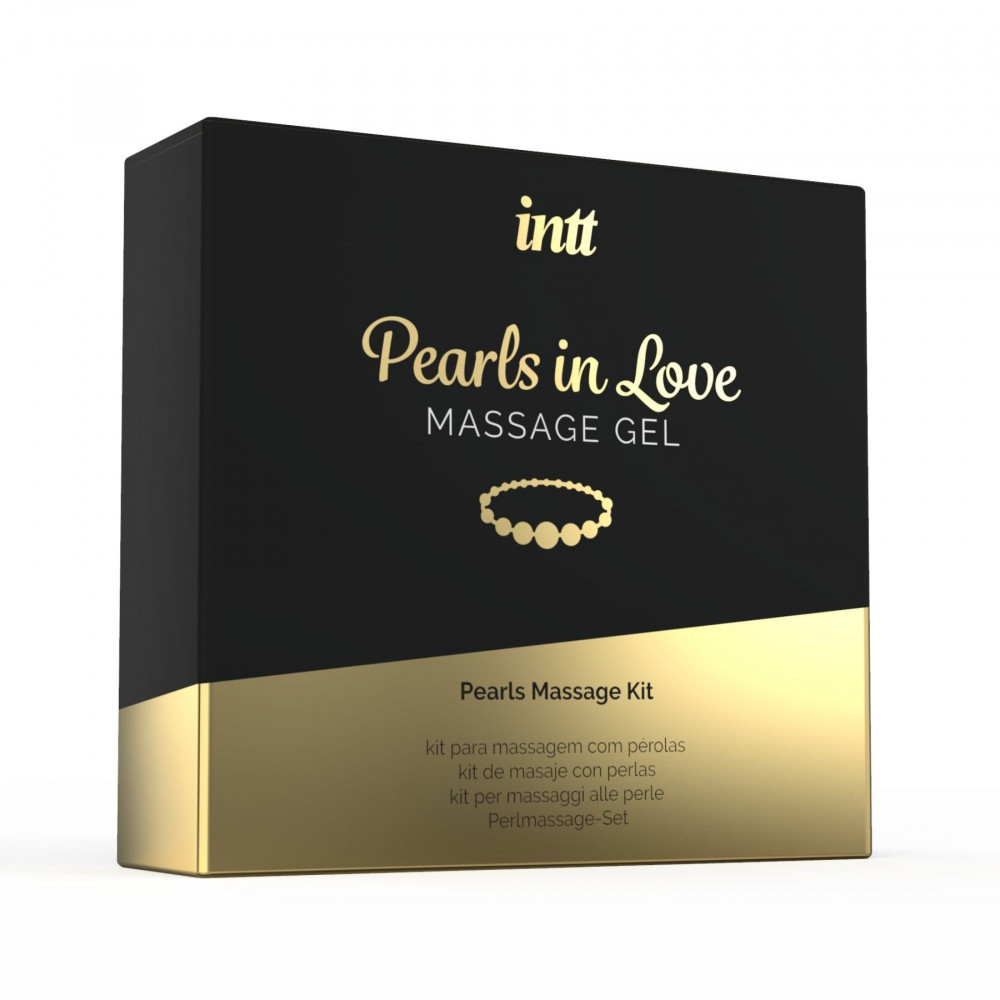 Подарочные наборы - Набор для жемчужного массажа Intt Pearls in Love: ожерелье и силиконовый массажный гель 1