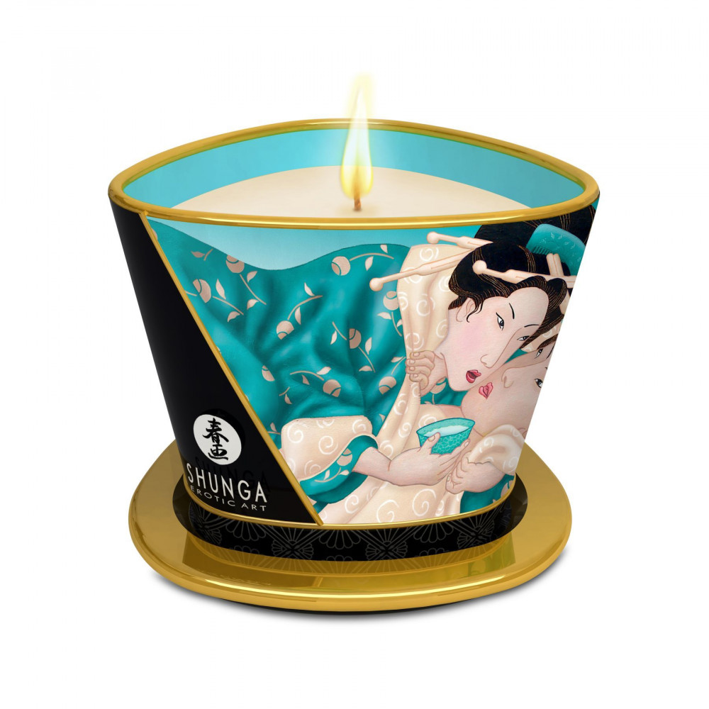 Массажные свечи - Массажная свеча Shunga Massage Candle - Island Blossoms (170 мл) с афродизиаками