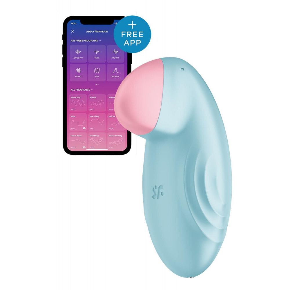 Клиторальный вибратор - Смарт-вибратор для клитора Satisfyer Tropical Tip Light Blue