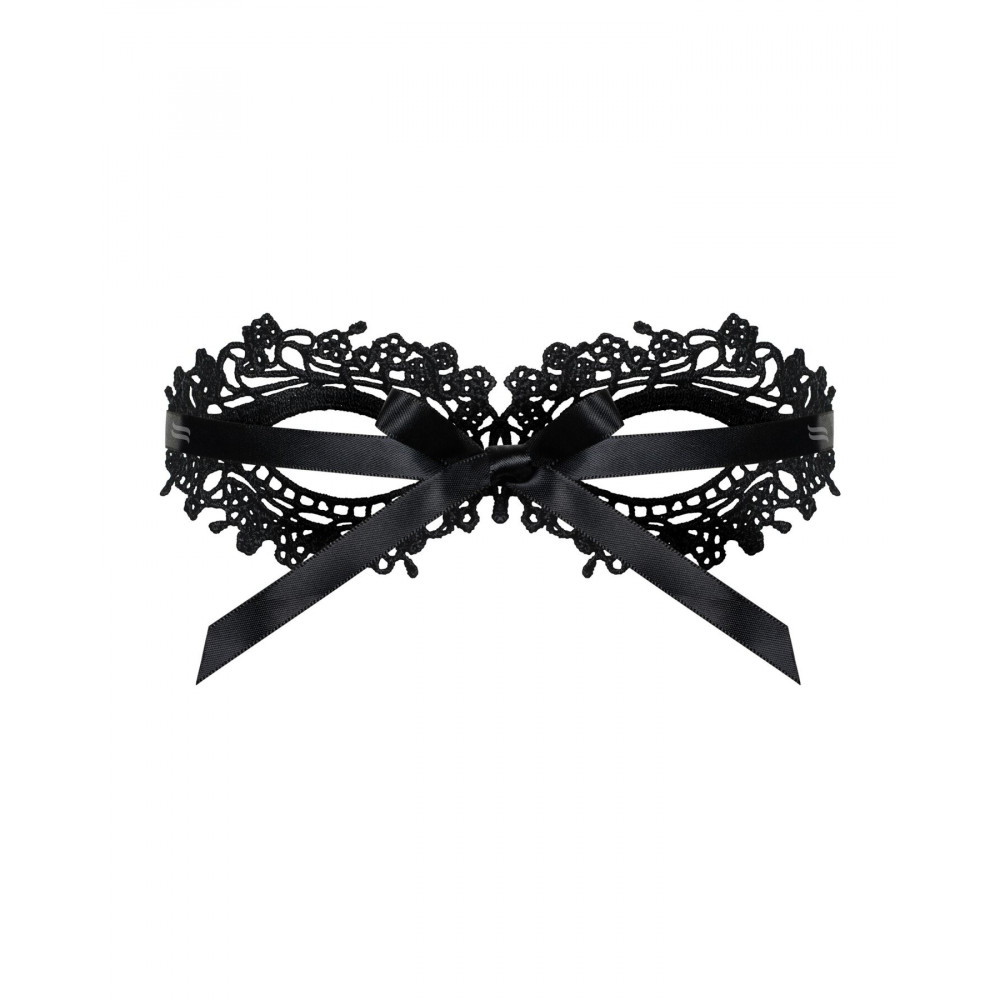 Маски - Кружевная маска Obsessive A710 mask, единый размер, черная 2