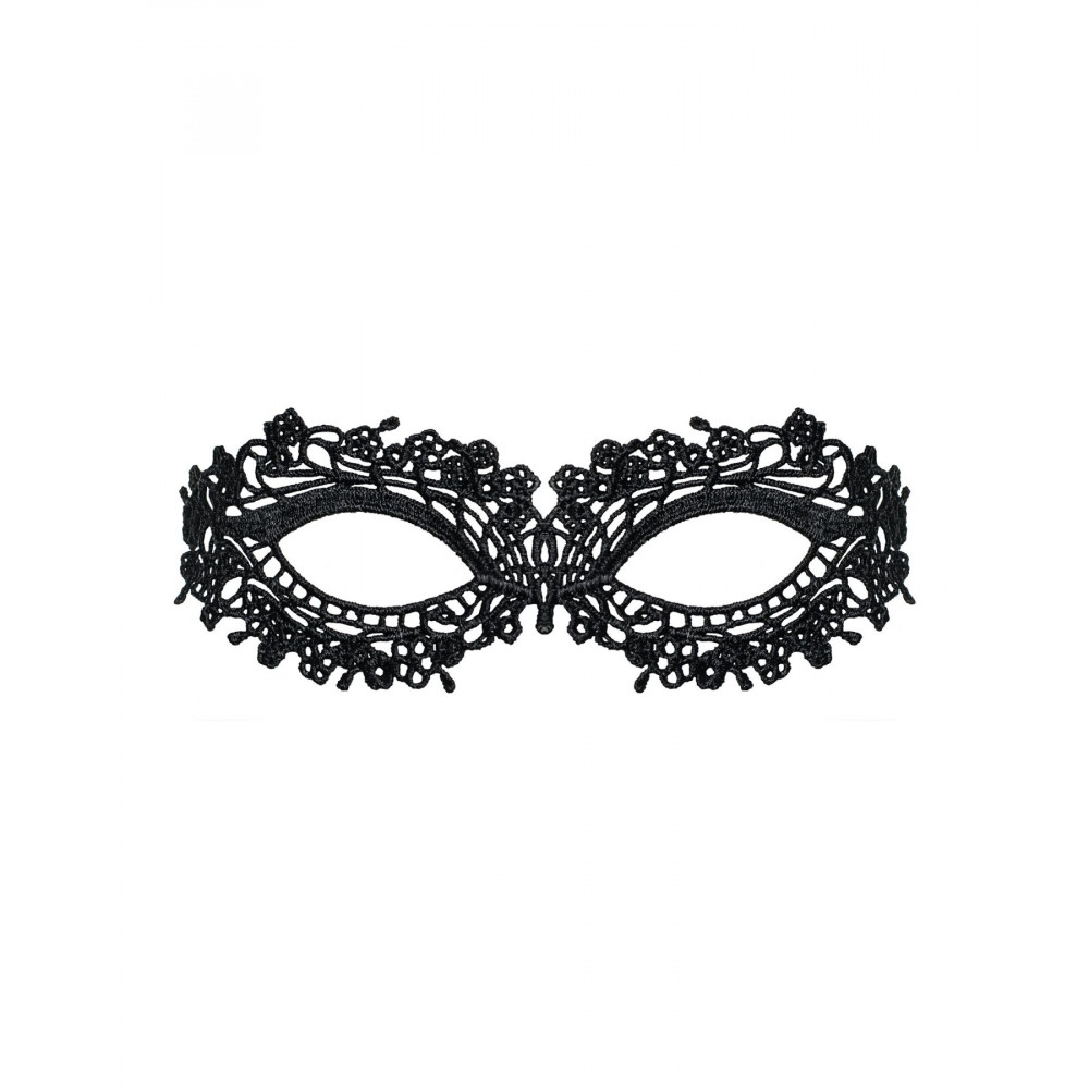 Маски - Кружевная маска Obsessive A710 mask, единый размер, черная 3
