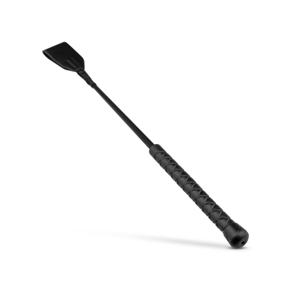 Плети, стеки, флоггеры, тиклеры - Шлепалка Bedroom Fantasies Crop Whip Spanking Toy- Black 5