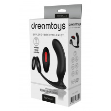 Стимулятор для простаты Dream Тoys Еssentials Remote P-Pleaser с петлей на мошонку, черный