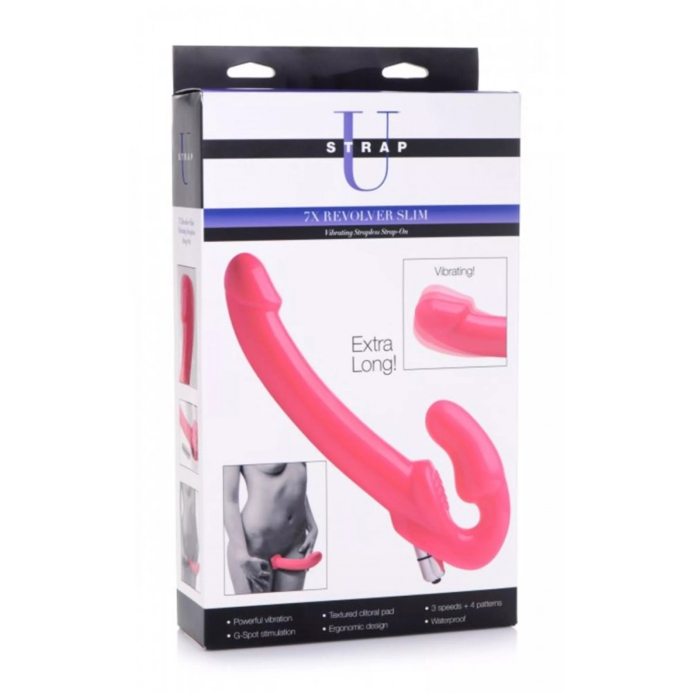 Секс игрушки - Страпон безремневой с вибрацией розовый 2