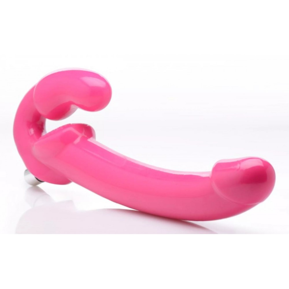 Секс игрушки - Страпон безремневой с вибрацией розовый