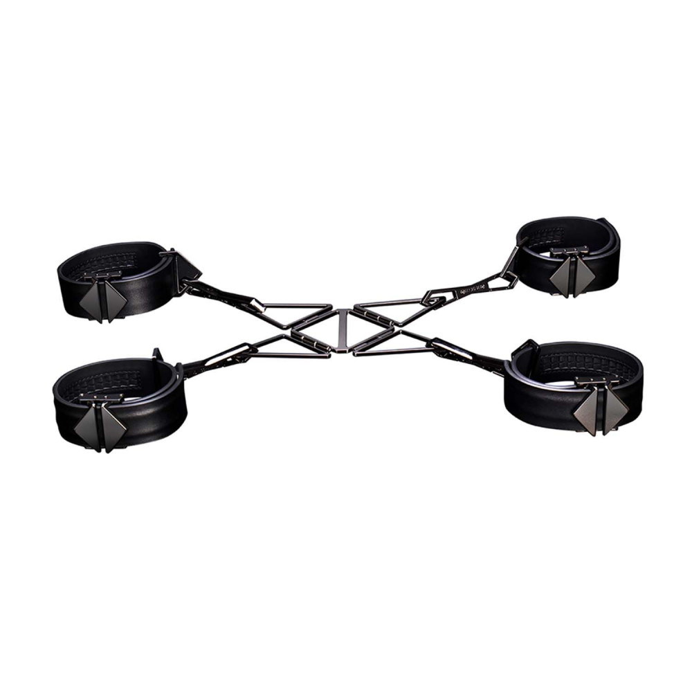 Наручники, веревки, бондажы, поножи - Набор для связывания LOCKINK Hogtie Set - Black 6