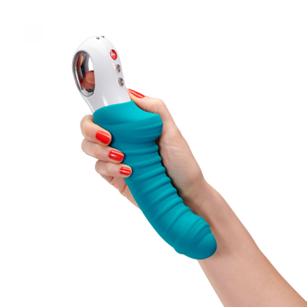 Классический вибратор - Вибратор для точки G Fun Factory TIGER petrol, ребристый, подходит для анальной стимуляции 5