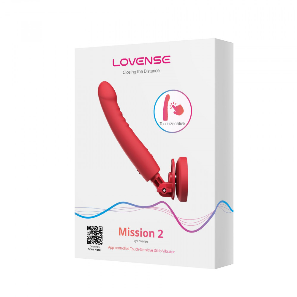 Фаллоимитаторы - Смарт-мини секс-машина Lovense Mission 2 Vibrating suction cup dildo, 6500 вибраций/мин, Touch Sense 4