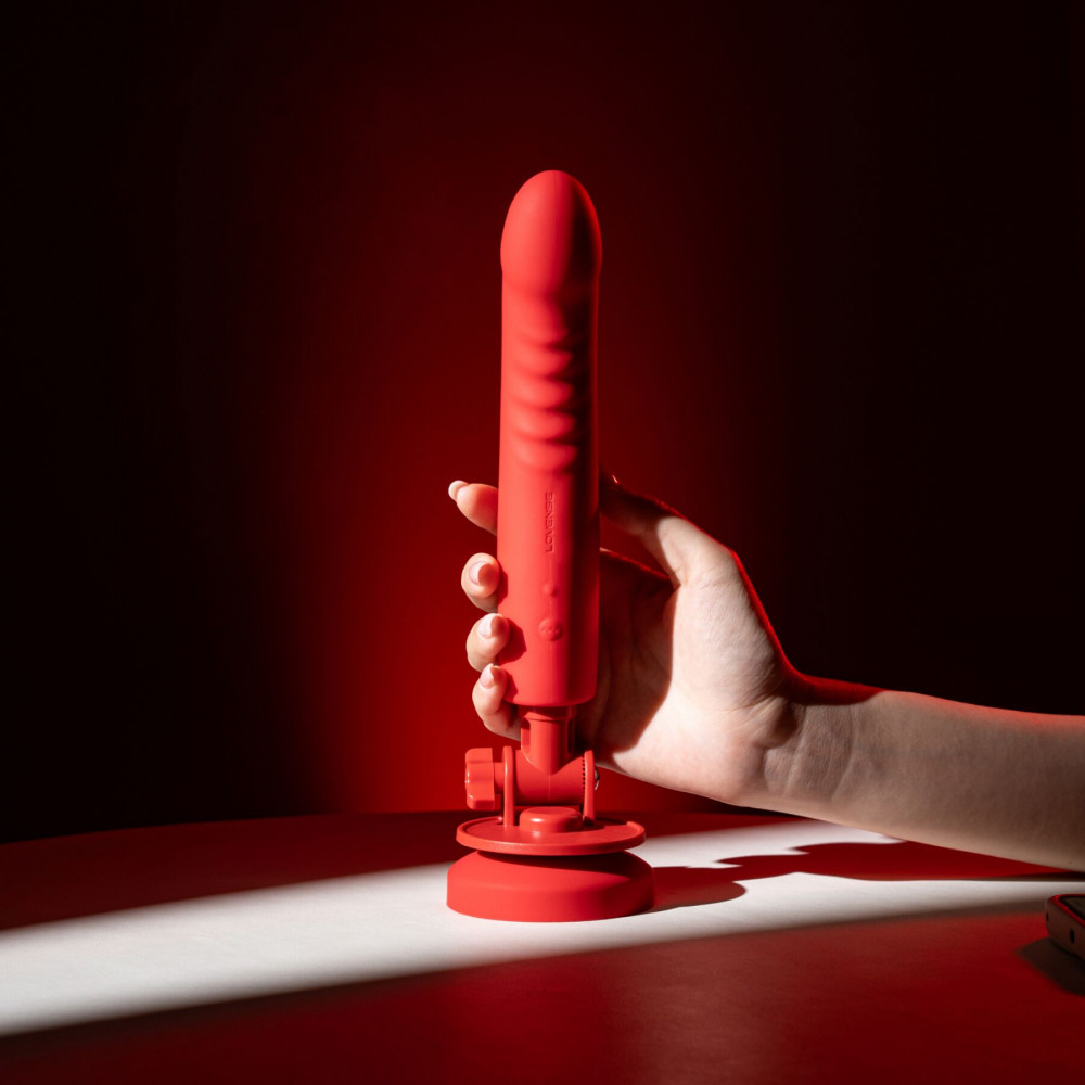 Фаллоимитаторы - Смарт-мини секс-машина Lovense Mission 2 Vibrating suction cup dildo, 6500 вибраций/мин, Touch Sense 7