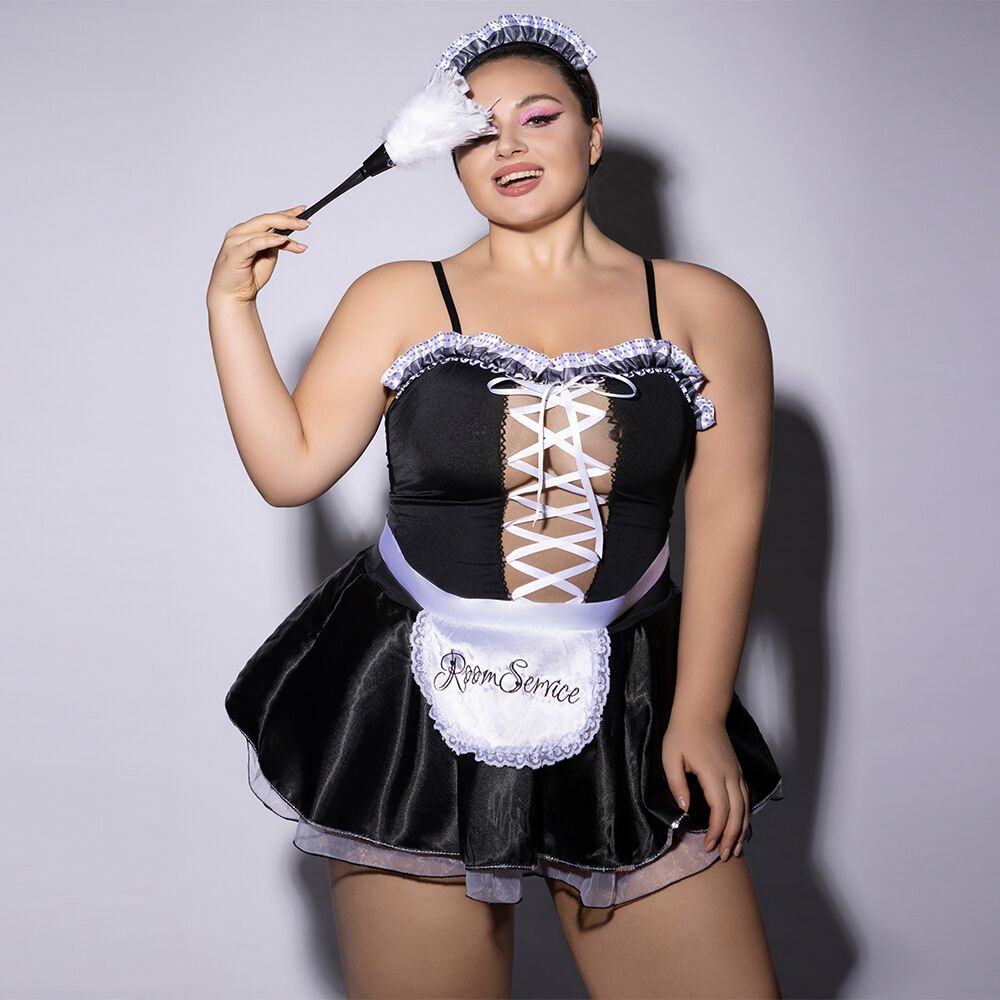 Ролевые костюмы - Эротический костюм горничной JSY P61110 Plus Size 1