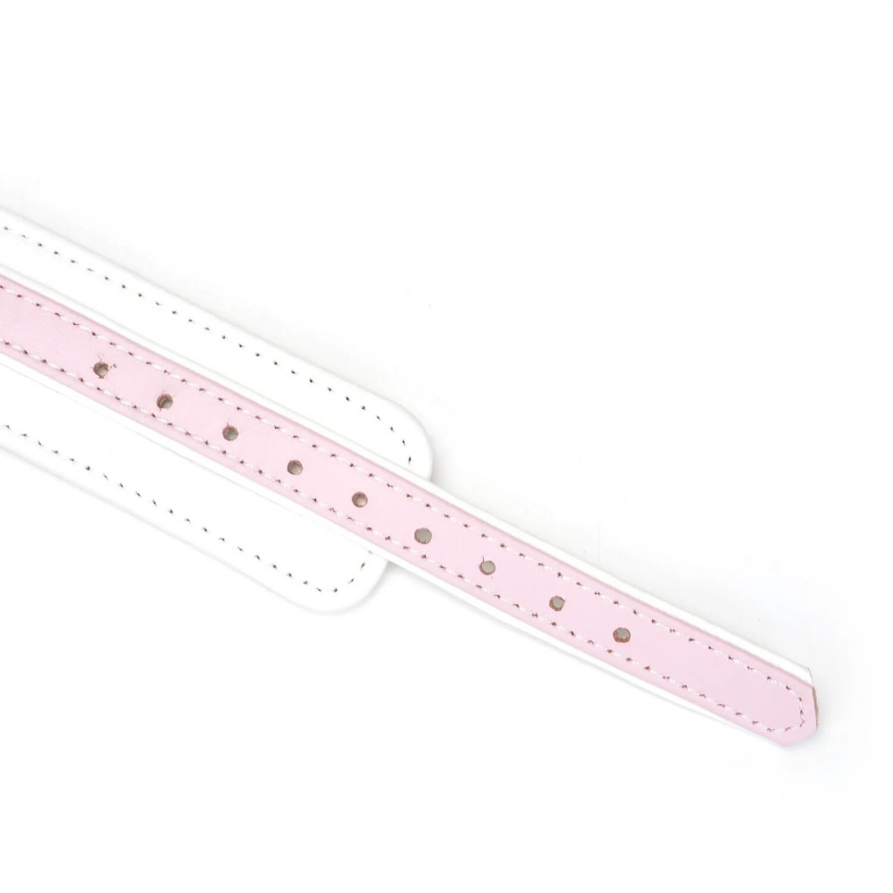 Різне - Нашийник з повідцем Liebe Seele White & Pink Fairy Goat Leather Collar 4