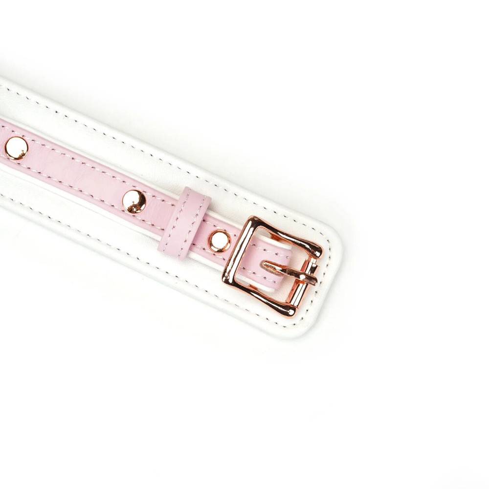 Різне - Нашийник з повідцем Liebe Seele White & Pink Fairy Goat Leather Collar 3
