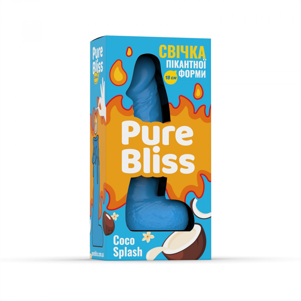 Секс приколы - Ароматное свеча пикантной формы Pure Bliss Blue Coco Splash (Кокосовое молоко) 18 см 6