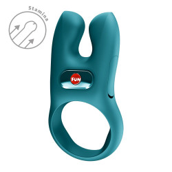 Ерекційне віброкільце з подвійною стимуляцією клітора Fun Factory NŌS CLASSIC Bottle Green, 2 мотори