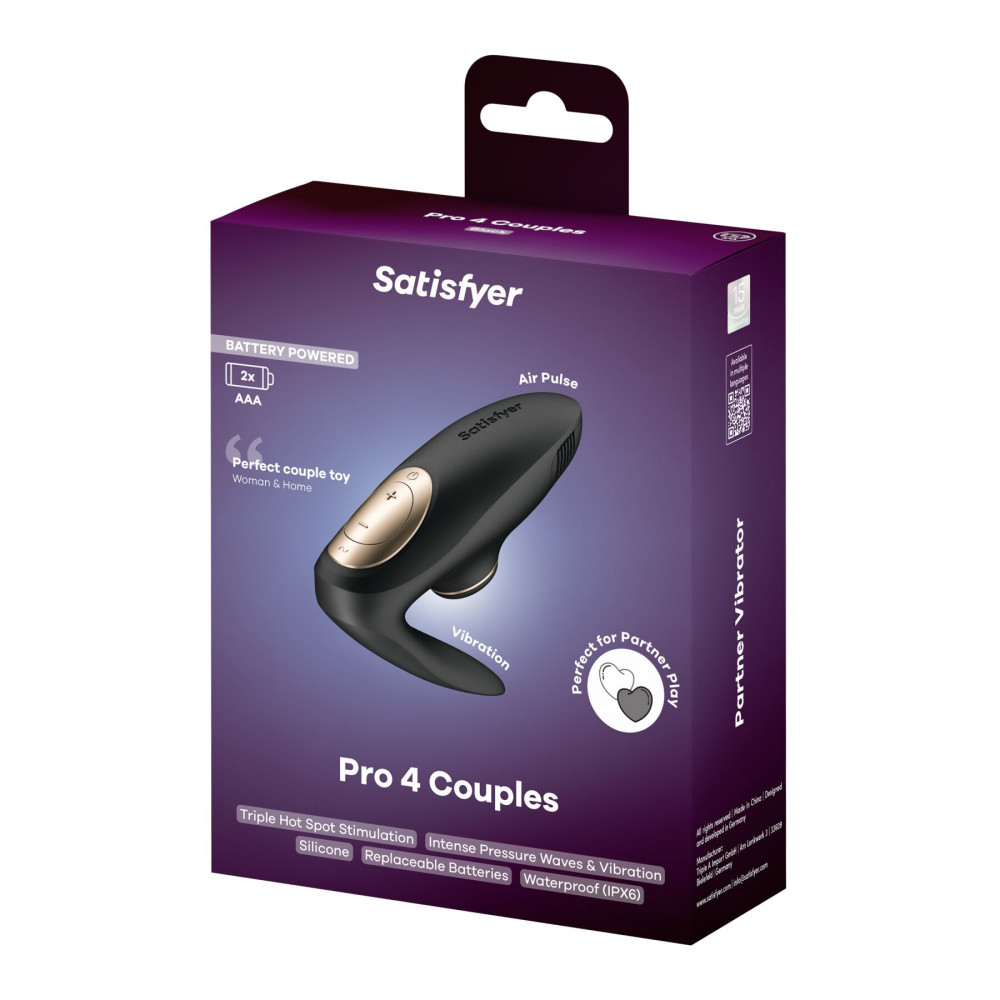 Вакуумный вибратор - Вакуумный вибратор для пар Satisfyer Pro 4 Couples Battery Series, подходит для секса в паре 6