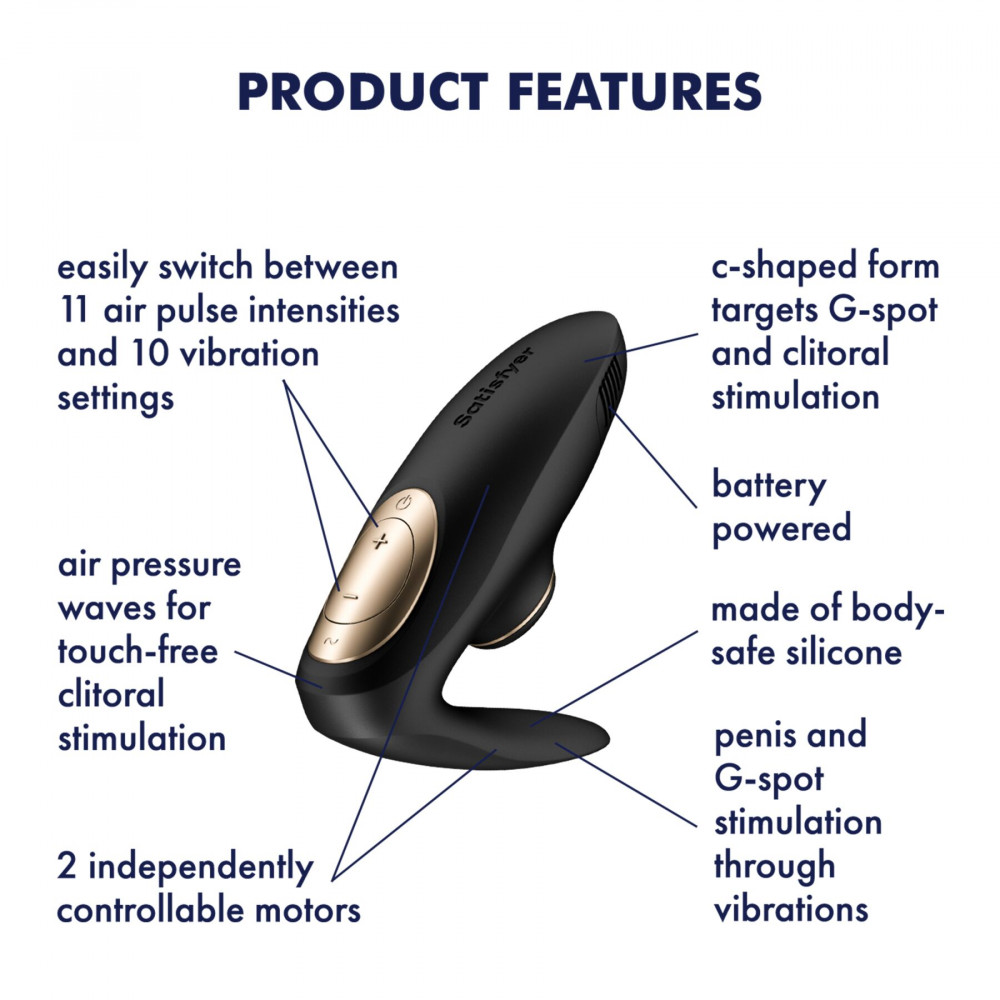 Вакуумный вибратор - Вакуумный вибратор для пар Satisfyer Pro 4 Couples Battery Series, подходит для секса в паре 4