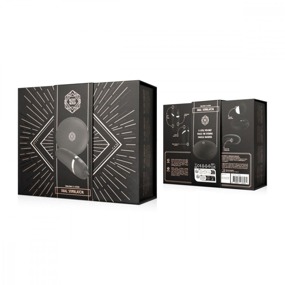Вибропули и мини-вибраторы - Мини-вибратор с язычком Rosy Gold - Vibrating & Licking Dual Stimulator 11