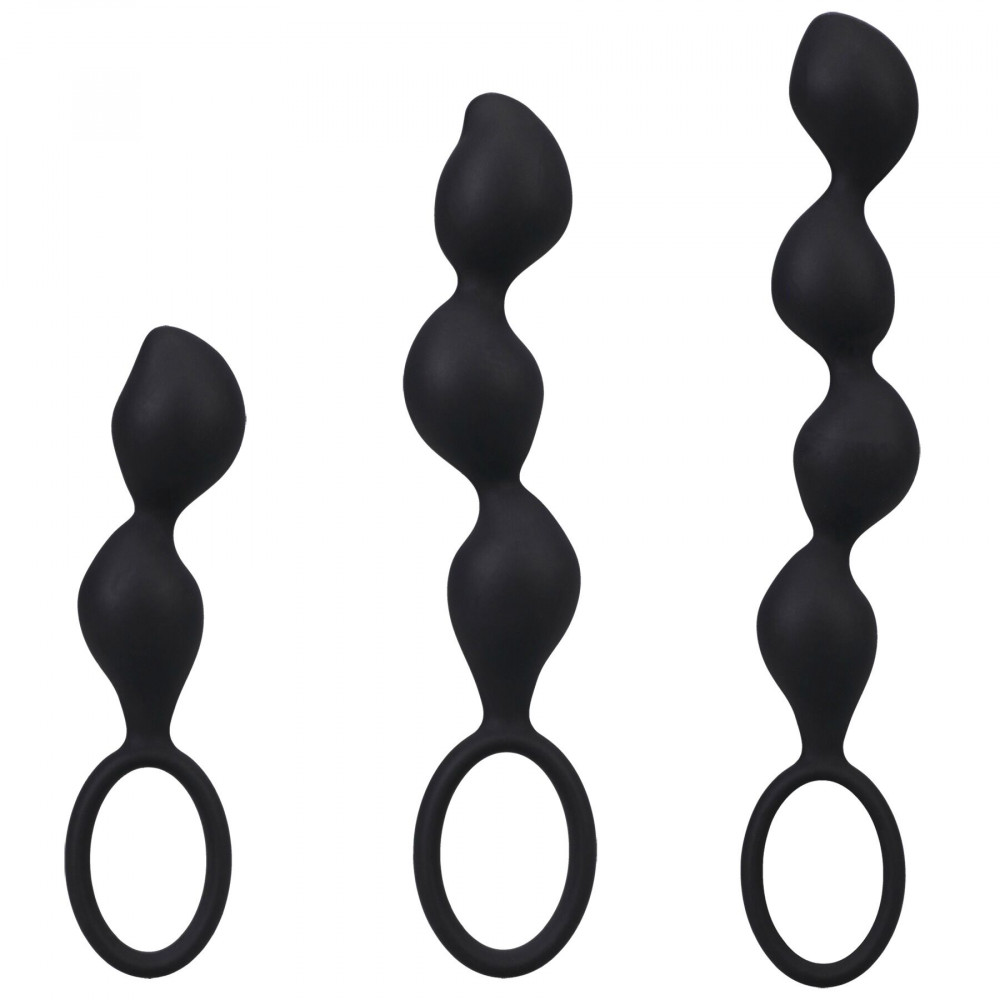 Анальные игрушки - Набор анальных игрушек Doc Johnson Mood Naughty Contour Beads Trainer Set