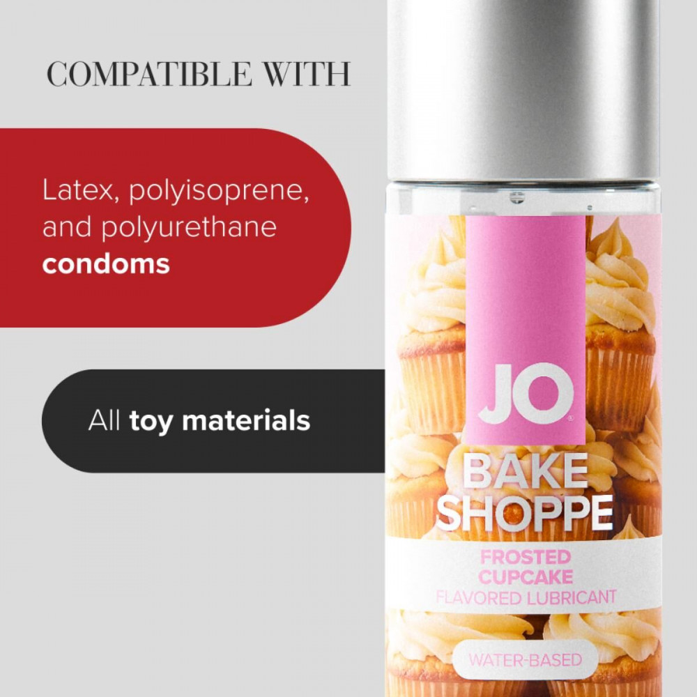 Оральні змазки - Лубрикант на водній основі JO Bake Shoppe - Frosted Cupcake 60 мл, без цукру та парабенів 4