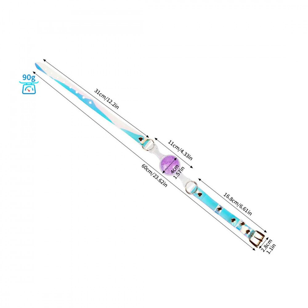 Повязки на глаза, кляпы, зажимы - Кляп Liebe Seele Crystal Ball Gag - Purple (Small Ball) 1